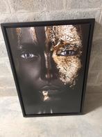 Golden woman in lijst, 75 cm ou plus, Comme neuf, Enlèvement, Peinture