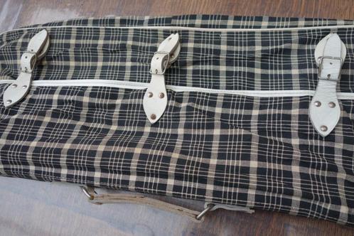 originele katoenen vintage geruite tas voor tennisracket, Sport en Fitness, Tennis, Zo goed als nieuw, Tas, Ophalen