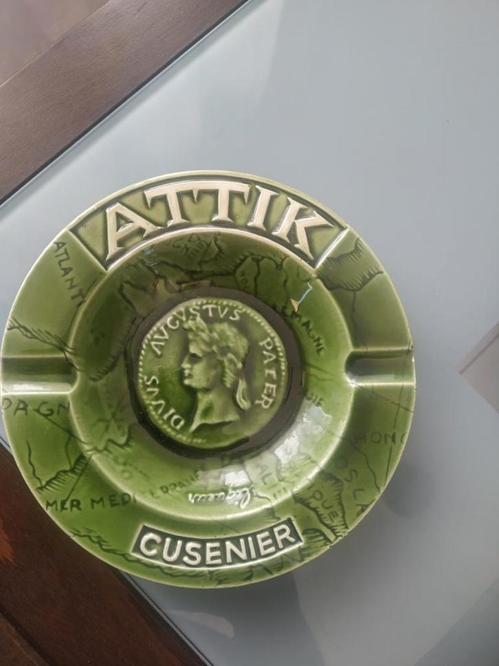 Reclame-asbak attik cusenier PROCERAM AUBAGNE, Verzamelen, Rookartikelen, Aanstekers en Luciferdoosjes, Zo goed als nieuw, Asbak