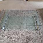 Moderne glazen salontafel, Huis en Inrichting, Ophalen, Gebruikt, 50 tot 100 cm, Glas
