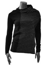 Sarah Pacini asymmetrische trui in zwart en zilver nieuw, Sarah pacini, Ophalen of Verzenden, Zo goed als nieuw, Zwart