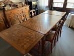 Eetkamer massief eikenhout —nieuwstaat— Meubelmakerij Soquet, Antiek en Kunst, Ophalen