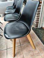 Keukenstoelen, Huis en Inrichting, Stoelen, Gebruikt, Zwart, Vier, Ophalen