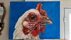 Schilderij Kip, naar Koen Vanmechelen, Antiek en Kunst, Ophalen of Verzenden