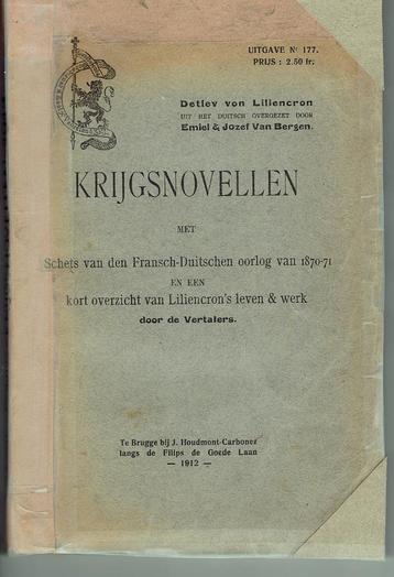 Krijgsnovellen. Schets van den Fransch-Duitschen oorlog 1870 beschikbaar voor biedingen