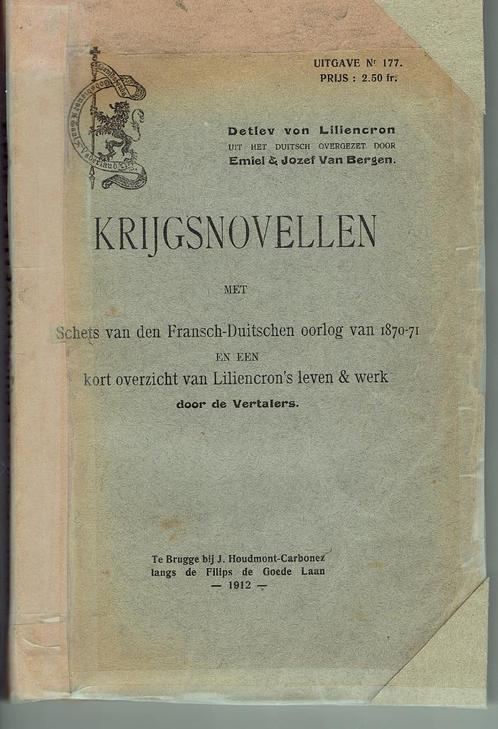 Krijgsnovellen. Schets van den Fransch-Duitschen oorlog 1870, Boeken, Oorlog en Militair, Gelezen, Landmacht, Voor 1940, Ophalen of Verzenden