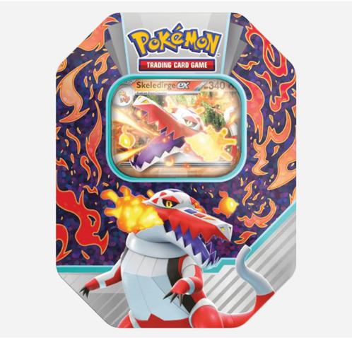 Pokémon Paldea Partners: Tin – Skeledirge ex –Slechts €22,50, Hobby en Vrije tijd, Verzamelkaartspellen | Pokémon, Nieuw, Booster