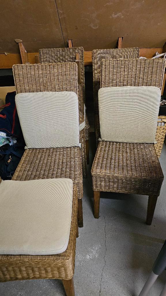 Chaises en osier, Maison & Meubles, Chaises, Utilisé, Cinq, Six Chaises ou plus, Osier ou Rotin, Enlèvement