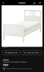 Cadre de lit Hemnes, Maison & Meubles, Chambre à coucher | Lits, 90 cm, Enlèvement, 200 cm, Blanc