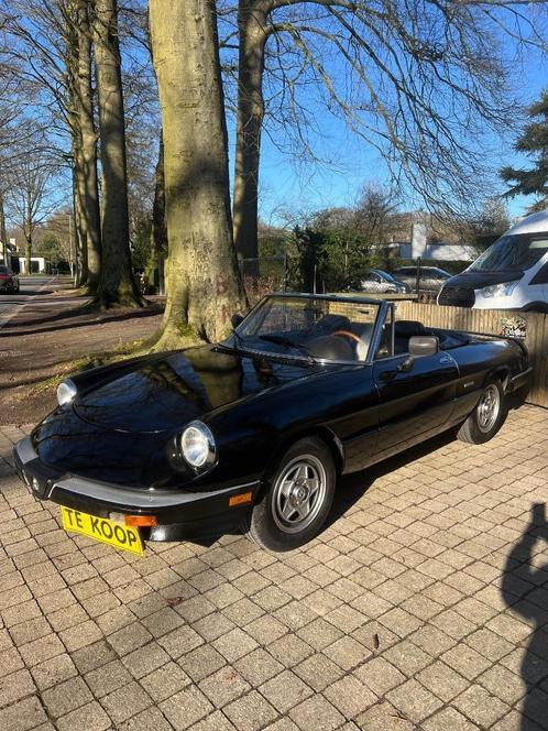 Alfa Romeo Spider, Auto's, Alfa Romeo, Particulier, Spider, Benzine, Cabriolet, 2 deurs, Handgeschakeld, Zwart, Zwart, Leder, Ophalen of Verzenden