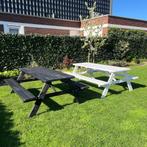 Geïmpregneerde gekleurde picknicktafels gloednieuw!, Tuin en Terras, Picknicktafels, Nieuw, Inklapbaar, Rechthoekig, Ophalen of Verzenden