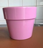 Roze aardewerken bloempot doorsnede 14/15 cm hoogte 13 cm, Tuin en Terras, Rond, Binnen, Ophalen of Verzenden, Zo goed als nieuw