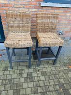 2 barstoelen / barkrukken, Ophalen, Gebruikt, Met voetsteun, Hout