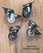 4 roues avec plateforme en fer, Enlèvement ou Envoi, Comme neuf