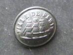 Bouton bombé de la Ville de Paris après 1870 (second Empire), Verzenden, Landmacht, Embleem of Badge