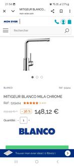 Mitigeur et évier de marque Blanco chrome, Enlèvement, Neuf, Gris