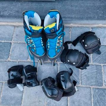 Inline skates Oxelo maat 39-41 + draagtas + valbescherming beschikbaar voor biedingen