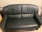 2,5 zit donkergroene lederen zetel van Jori, Huis en Inrichting, Ophalen, Gebruikt, Leer