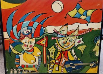 VAN ENIS GERMAIN schilderij ( stijl Corneille ) beschikbaar voor biedingen
