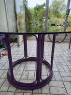 ronde glazen tafel - GRATIS, Ophalen, Gebruikt, 100 tot 150 cm, Glas