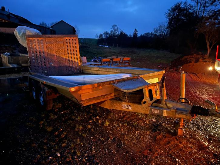 Plateau porte engin 3500kg, Autos : Divers, Remorques, Utilisé, Enlèvement