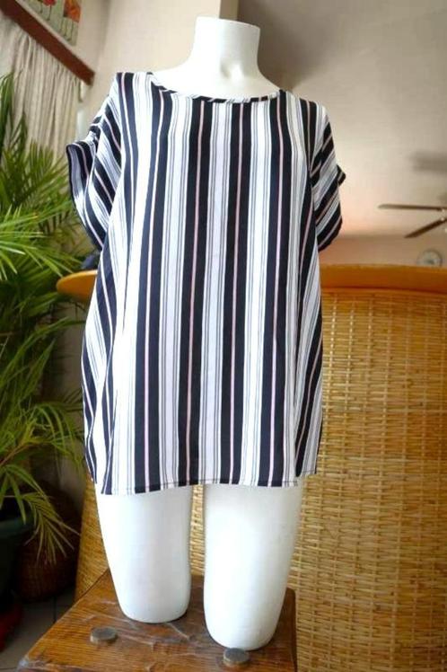 levendig gelijnd shirt top, Kleding | Dames, Topjes, Nieuw, Maat 42/44 (L), Overige kleuren, Zonder mouw, Ophalen of Verzenden