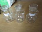 3 petits pots en verre, Maison & Meubles, Enlèvement, Utilisé, Verre