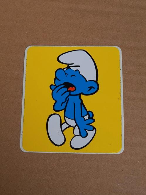 Autocollant Schtroumpf qui baille, Verzamelen, Smurfen, Zo goed als nieuw, Overige typen, Overige Smurfen