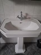 Porseleinen wastafel met zuil, Ophalen, Steen, Wastafel