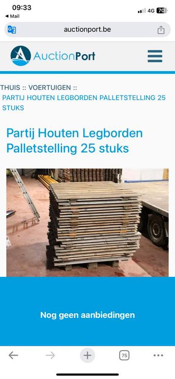 Legborden  beschikbaar voor biedingen