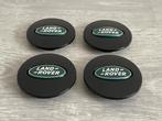 Zwarte Land Rover Naafdoppen Groen Logo 62mm set van 4, Verzenden, Nieuw