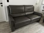 leren salon, Huis en Inrichting, Zetels | Zetels, Ophalen, Driepersoons, Zo goed als nieuw, Rechte bank