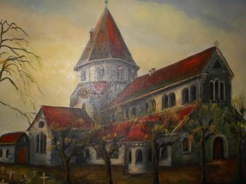 schilderij kerk sint-baafs-vijve(Wielsbeke) beschikbaar voor biedingen