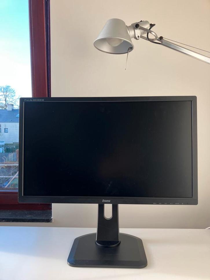 iiyama ProLite B2483HS – 24” monitor - In hoogte verstelbaar, Computers en Software, Monitoren, Zo goed als nieuw, DVI, In hoogte verstelbaar