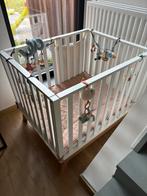 Pericles Park - Malmo wit met houten pootjes, Kinderen en Baby's, Babyparken, Ophalen, Gebruikt, Rechthoekig, In hoogte verstelbaar