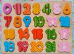 Houten inlegpuzzel Hema 22 nummers, Kinderen en Baby's, Ophalen of Verzenden, 10 tot 50 stukjes, Nieuw, Van hout