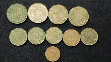 set van 10 France, Marianne, 5-10-20 Centimes 1985-1986-1988 beschikbaar voor biedingen