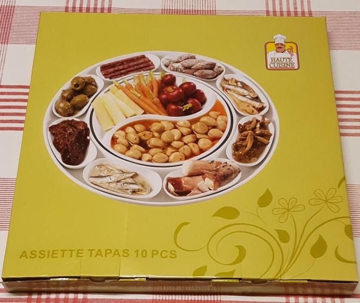 aperitief schaal / tapasschotel 10-delig (nieuw), Huis en Inrichting, Woonaccessoires | Schalen en Manden, Nieuw, Schaal, Rond