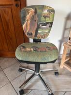 Chaise bureau photo cheveaux, Enlèvement, Utilisé, Vert, Chaise de bureau