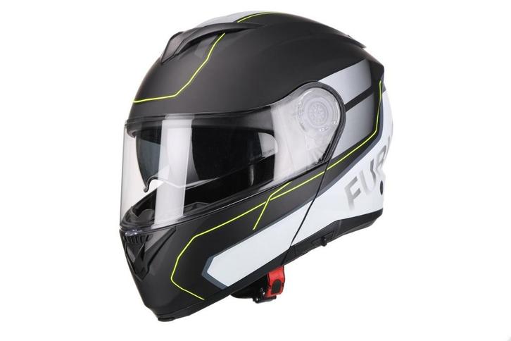 VITO FLIP-UP FURIO MOTORHELM ZWART Geel verkoopprijs 75, Motoren, Kleding | Motorhelmen, Dames, Heren, Kinderen, Overige typen