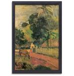 Landschap, Paard op de weg - Paul Gauguin canvas + baklijst, Verzenden