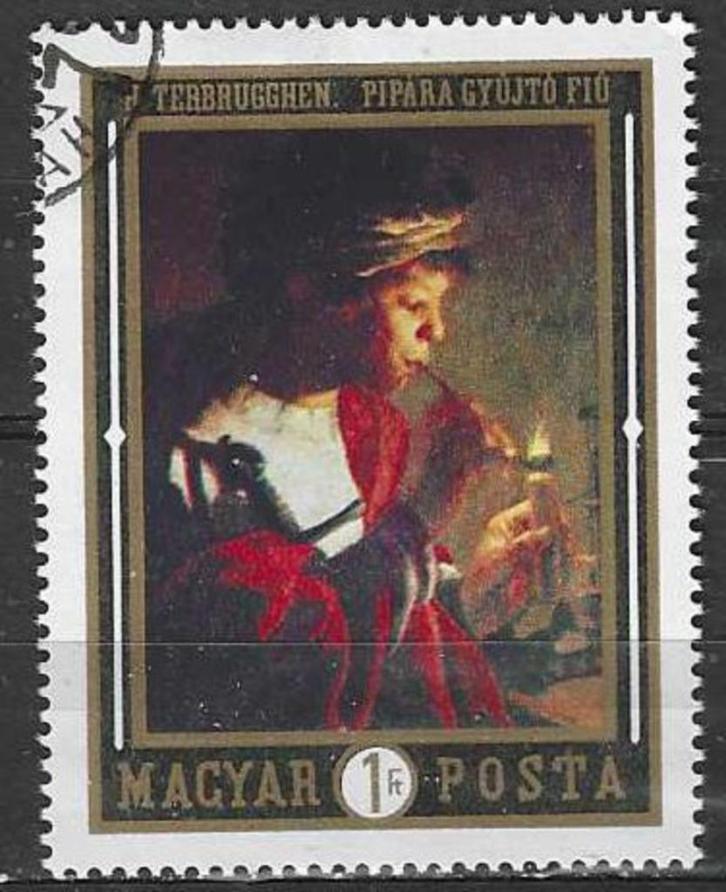 Hongarije 1969 - Yvert 2085 - Jonge man met pijp (ST), Postzegels en Munten, Postzegels | Europa | Hongarije, Verzenden