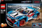 Lego Technic 42077 Rallyauto, Comme neuf, Ensemble complet, Lego, Enlèvement ou Envoi