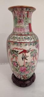 Vase chinois + socle en bois, Enlèvement