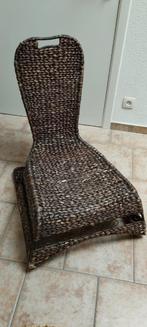 Chaise basse, fauteuil à bascule, en fibres naturelles, Enlèvement, Utilisé