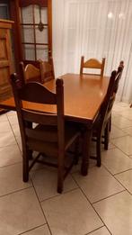 Table et Chaises en chêne, Maison & Meubles, Salles à manger complètes, Comme neuf, 4 à 6 chaises, Chêne rustique