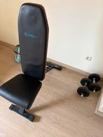 Fitnessbank + verstelbare gewichten, Sport en Fitness, Fitnessmaterialen, Ophalen, Zo goed als nieuw, Fitnessbank