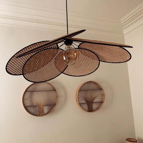 Toffe Hanglamp(en) vintage boho rotan, Huis en Inrichting, Lampen | Hanglampen, Zo goed als nieuw, Overige materialen, Ophalen