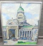 huile encadre palais de justice signe gohot r, Antiquités & Art, Enlèvement ou Envoi