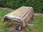 Tuintafel in hout, Ophalen